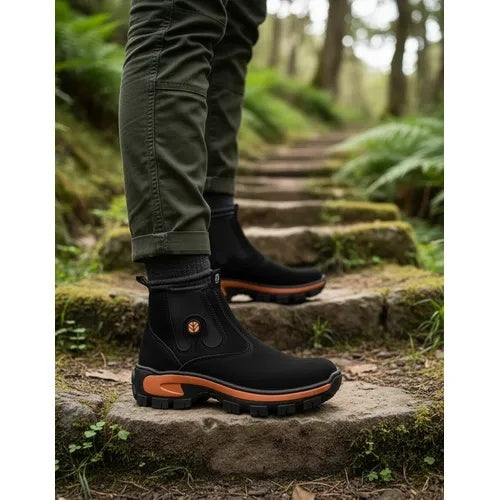 Bota Botina Masculina couro Palmilha Em Gel