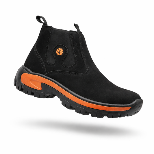 Bota Botina Masculina couro Palmilha Em Gel