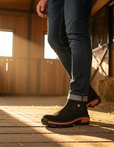 Bota Botina Masculina couro Palmilha Em Gel