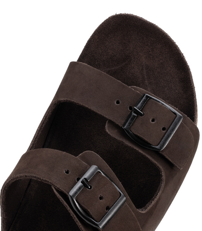 Sandalia masculina Polo Urban Zion couro nobuck - detalhe das fivelas