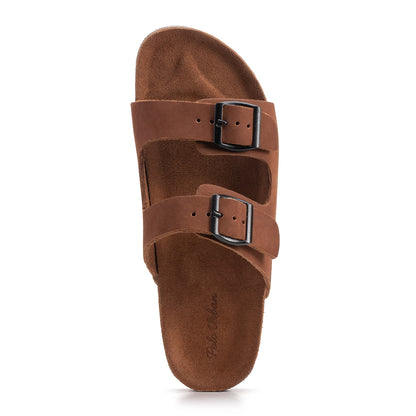 Sandalia masculina Polo Urban Zion nobuck havana - vista superior do palmilha