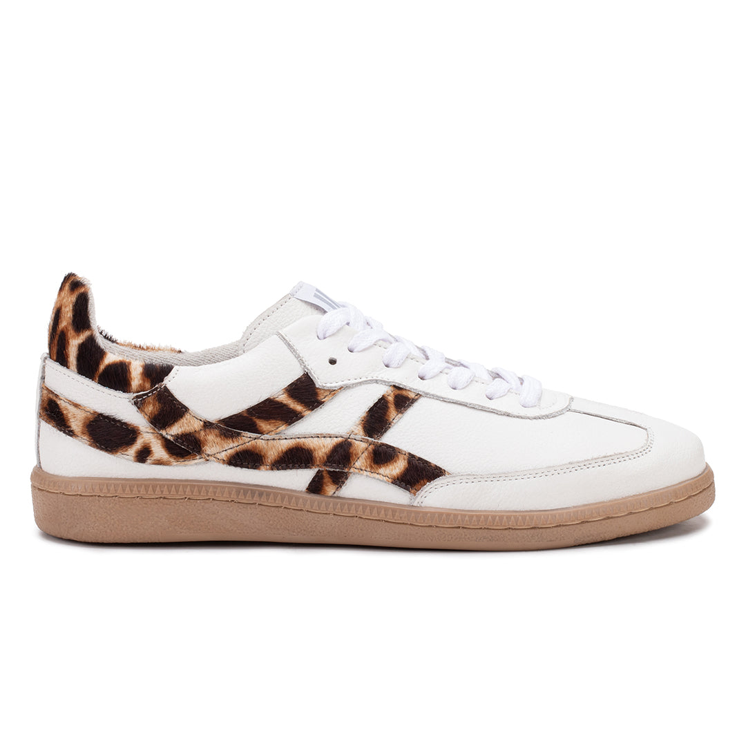 Tenis feminino Chloe casual couro premium animal print - vista lateral