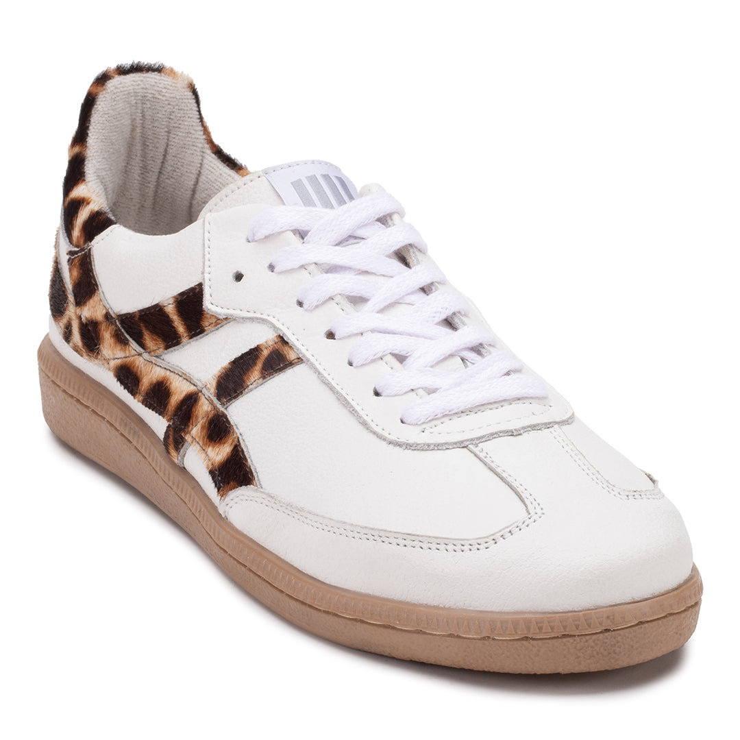 Tenis feminino Chloe casual couro premium animal print - solado