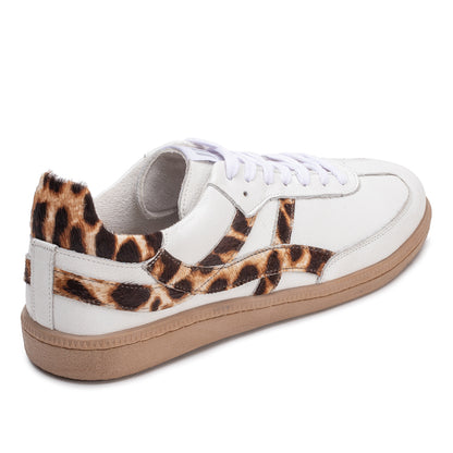 Tenis feminino Chloe casual couro premium animal print - vista traseira