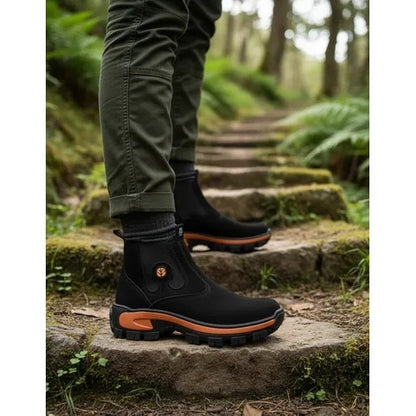 Bota Botina Masculina couro Palmilha Em Gel